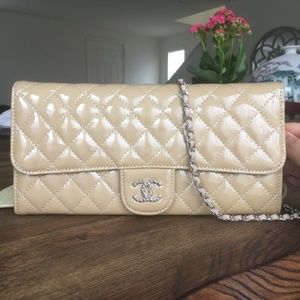 CHANEL Quilted East West Flap Clutch Shoulder Bag